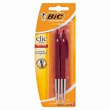 PEN CLIC MEDIUM  2UP RED
