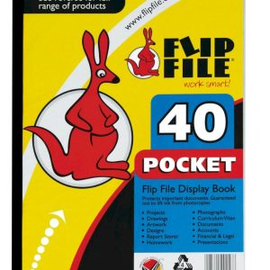 DISPLAY FILE A4 40 POCKET FLIP FILE